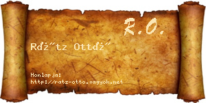 Rátz Ottó névjegykártya